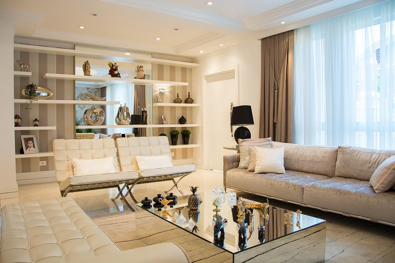 Elegant ingerichte slaapkamer met minimalistisch design. Elegant ingerichte slaapkamer met minimalistisch design.